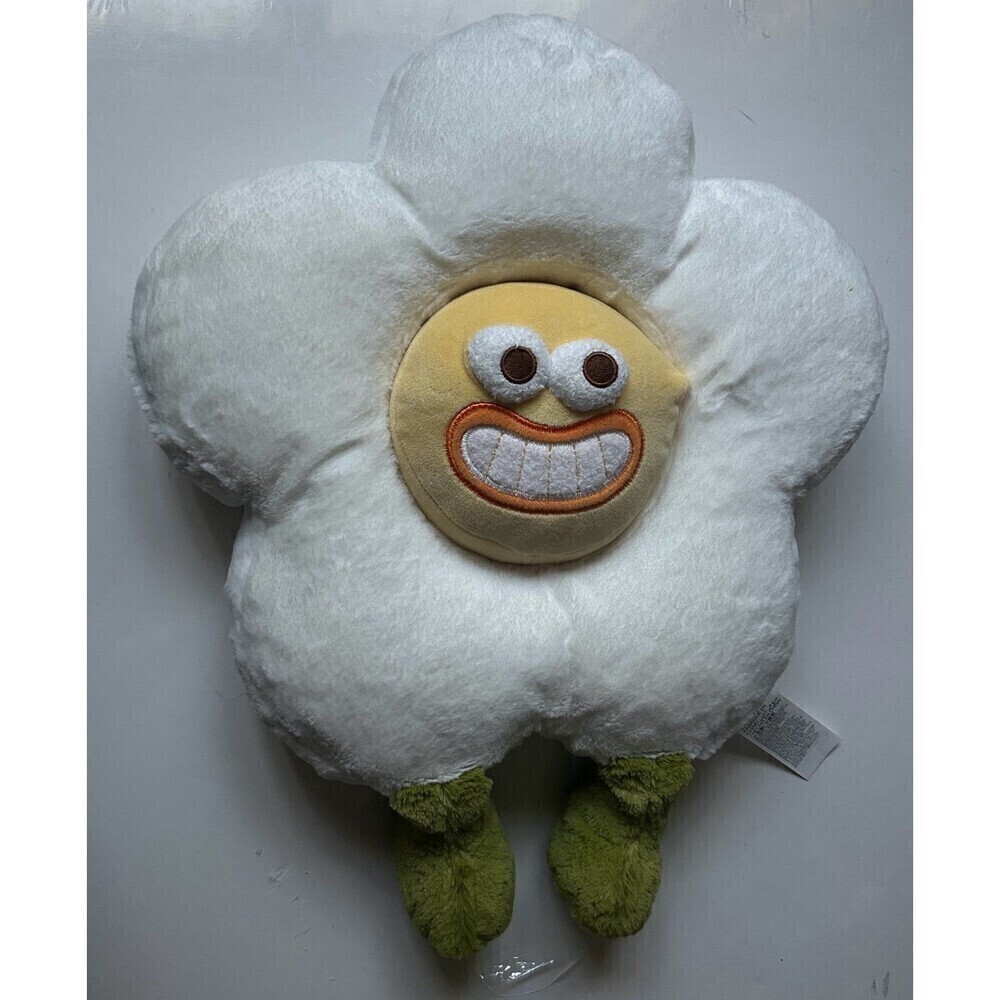 Miniso Ugly & Cute Flower Plush Pillow 18” Soft Stuffed